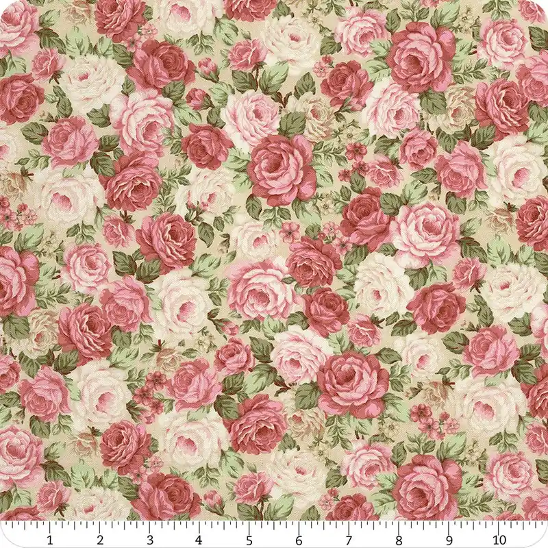 Deal My Victorian Garden Cream Packed Floral Yardage | SKU# 3413-44