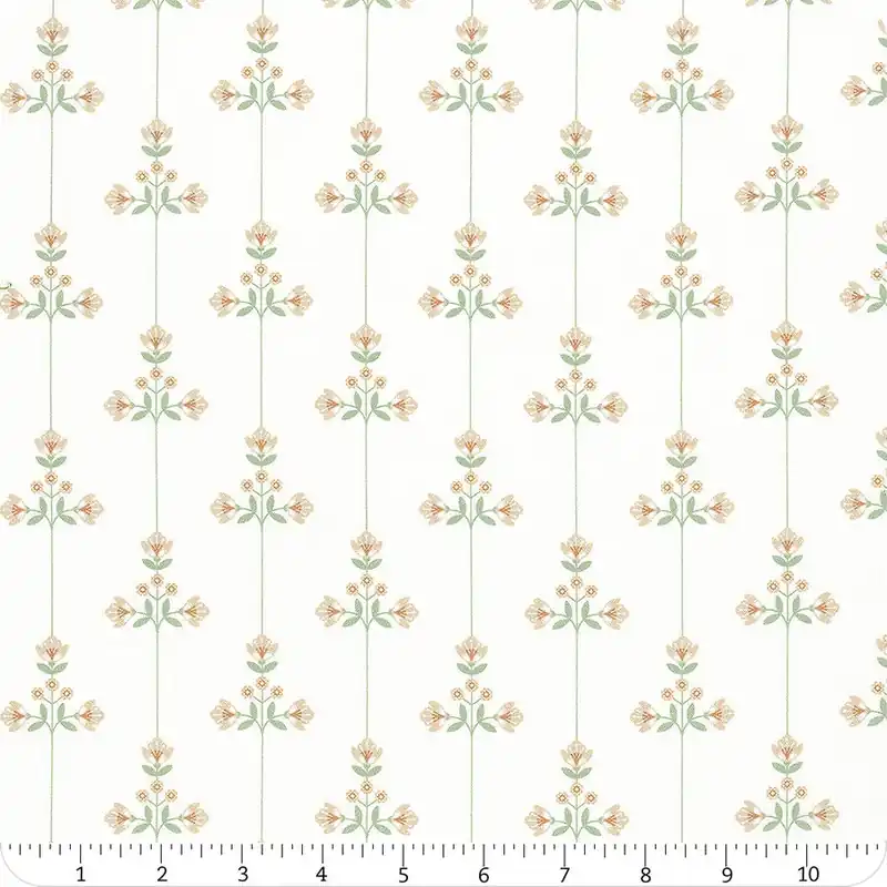 Reduced Price Vintage Charm Tan Vivienne Organic Cotton Yardage | SKU# 227686-X