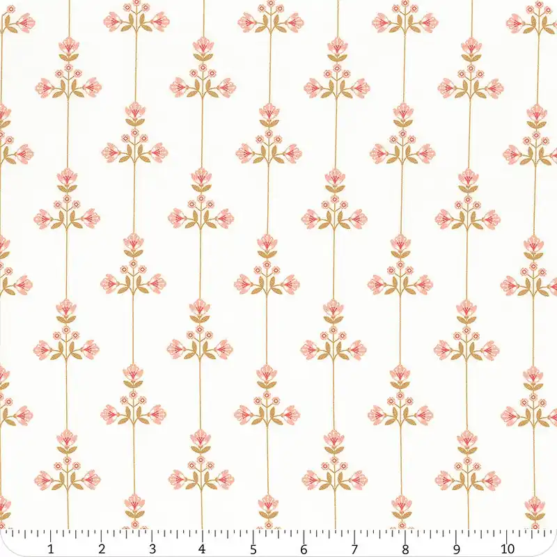 Weekend Sale Vintage Charm Pink Vivienne Organic Cotton Yardage | SKU# 227685-X