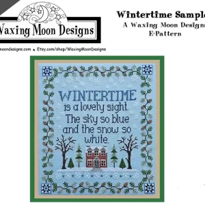 Wintertime Sampler Downloadable PDF Cross Stitch Pattern | Waxing Moon Designs Reduced Price