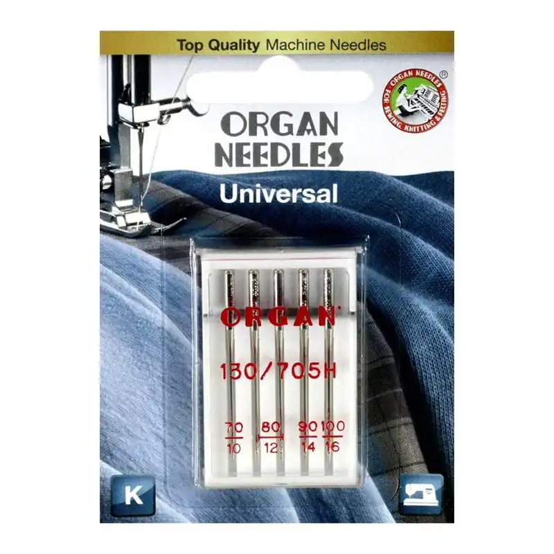 Organ 5 Count Assorted Size Universal Machine Needles | Organ Needle Co. #5121000BL Factory Price