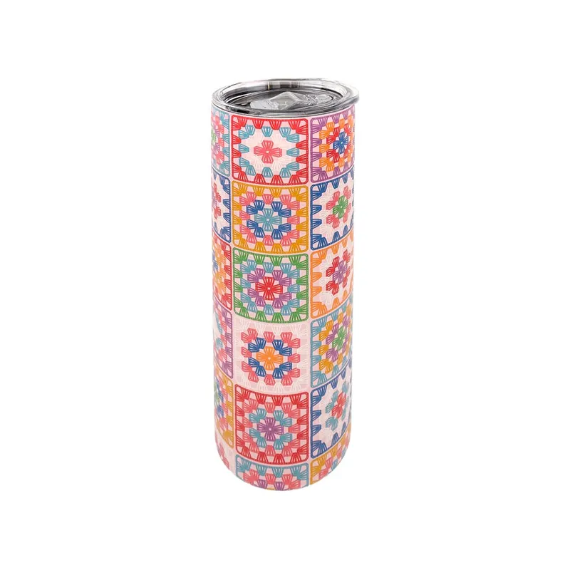 20oz Tall Crochet Insulated Tumbler | Lori Holt of Bee in my Bonnet #ST-43609 Brand New