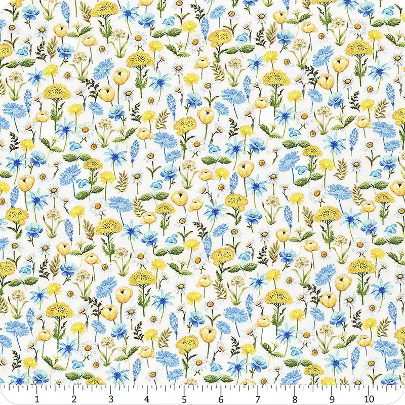 Bee Kind Cream Mini Floral Yardage | SKU# CD3260-CREAM Limited Edition