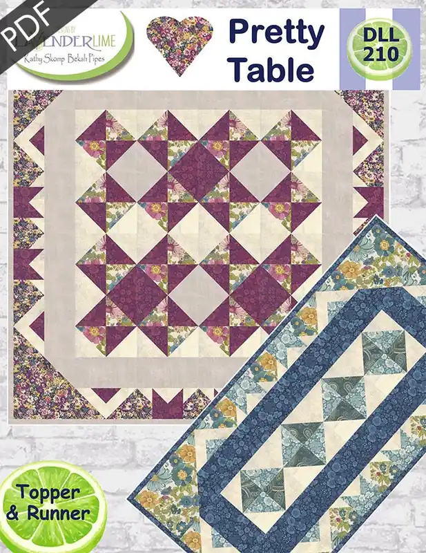 Top Pick Pretty Table Downloadable PDF Quilt Booklet | Designs by Lavender Lime