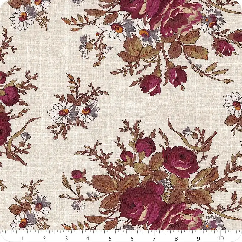 Weekend Sale Gentry's Mill Red Large Floral Digitally Printed Yardage | SKU# R601282D-RED