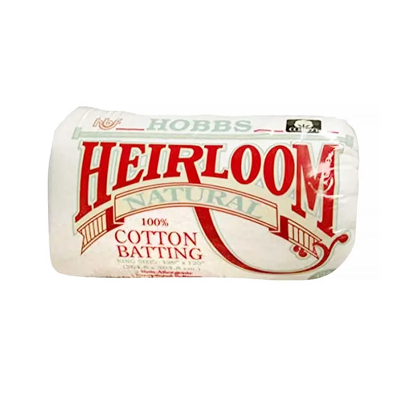 Hobbs 120" x 120" Heirloom Natural Unbleached Cotton Quilt Batting | Hobbs #HHN120 Premium