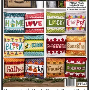 Wrapped with Words Canada Applique Pillow Precut Pack | The Whole Country Caboodle #WCCPP143 Special Offer