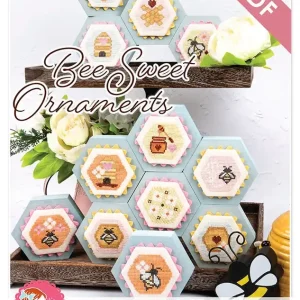 Worldwide Shipping Bee Sweet Ornaments Downloadable PDF Cross Stitch Pattern | It's Sew Emma