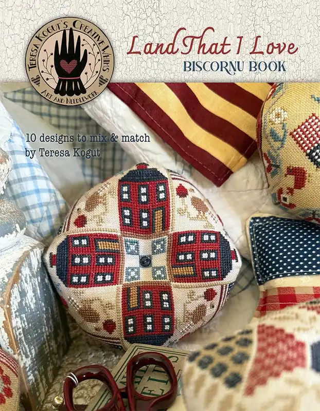Land That I Love Biscornu Cross Stitch Book | Teresa Kogut Hot Deal