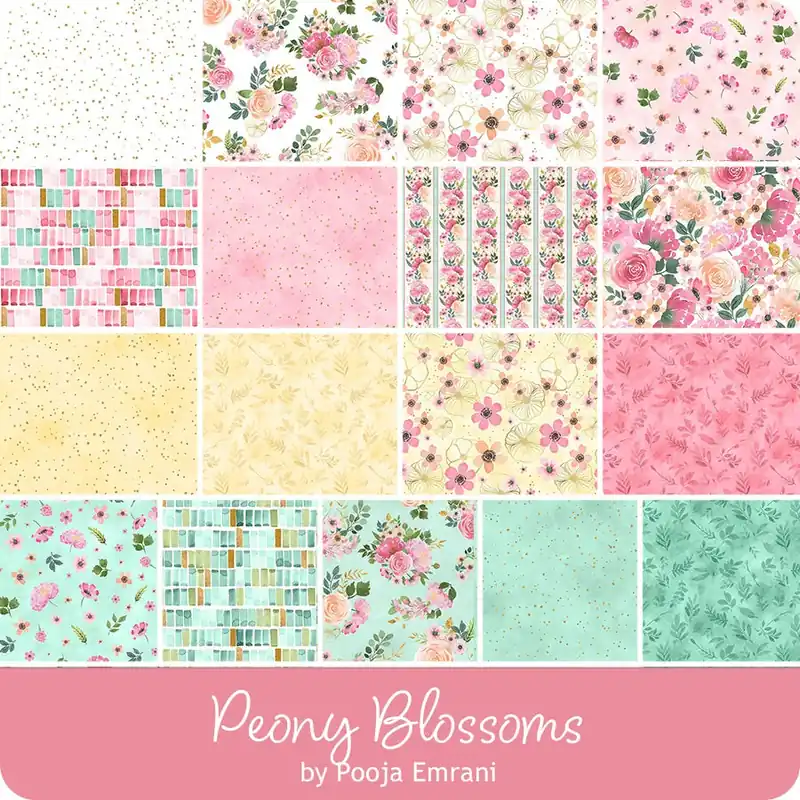 Wholesale Peony Blossoms 10 Karat Crystals | Pooja Emrani for Wilmington Prints