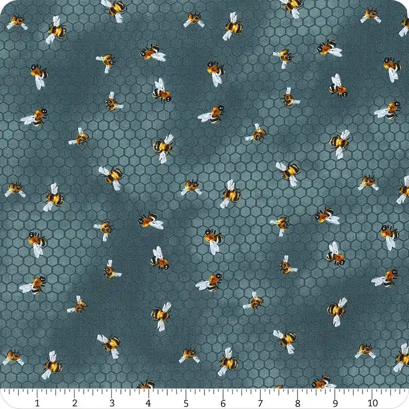 Worldwide Shipping Sunkissed Blue Bees Yardage | SKU# 33918-459