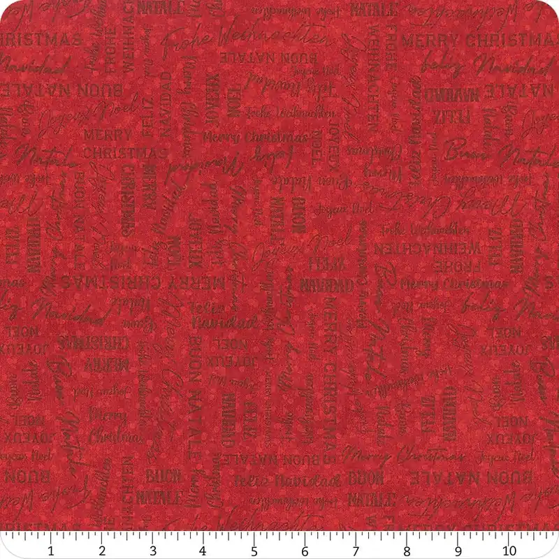 Winter Wreaths Red Merry Christmas Yardage | SKU# MAS10886-R Super Sale