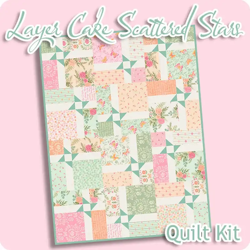 Worldwide Shipping Layer Cake Scattered Stars Quilt Kit | Featuring Kindness by Deb Strain