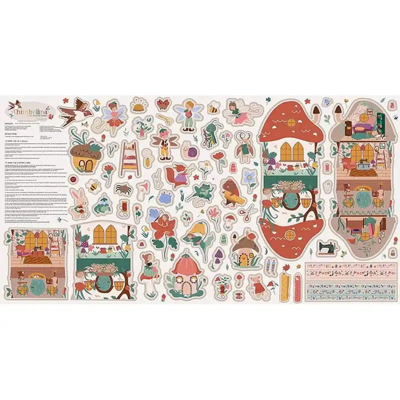 Thimbelina & the Sewing Fairies Felt Project Panel | SKU# FT16868-PANEL Instant Buy