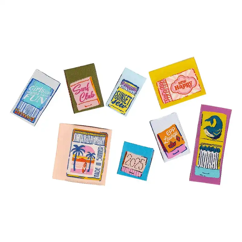 Budget Set of 8 Matchbook Makerie Sew In Labels | Renaissance Ribbons #WLP-2504