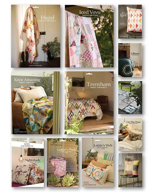Gathered - Quilt Recipes 2 Acrylic & Mylar Complete Template Set | Jen Kingwell Designs #JKD-0639 Limited Edition