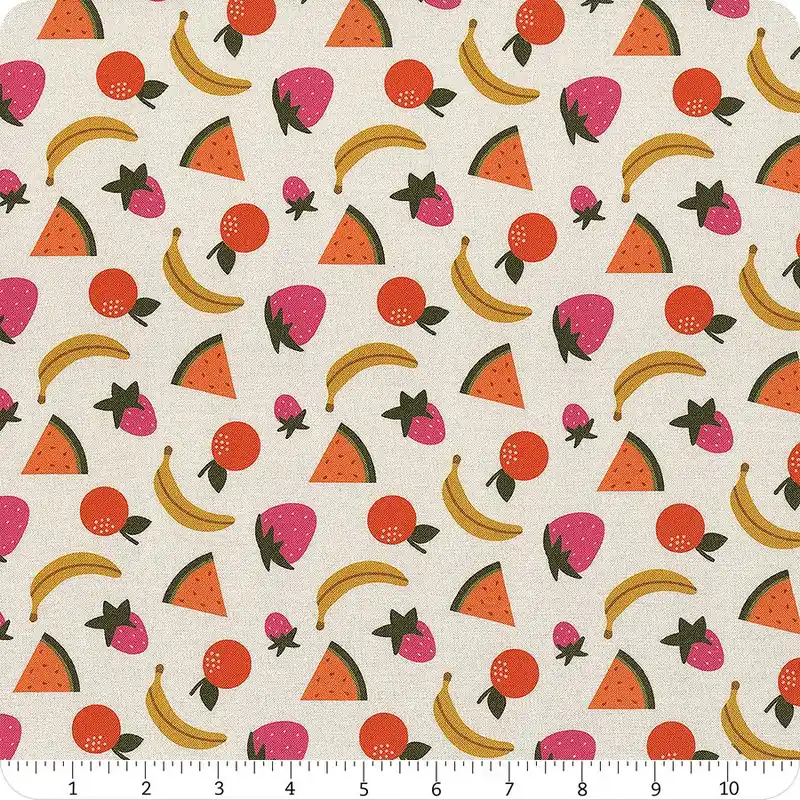 Brand New Joyful June Cream Fruits Yardage | SKU# 91113-11