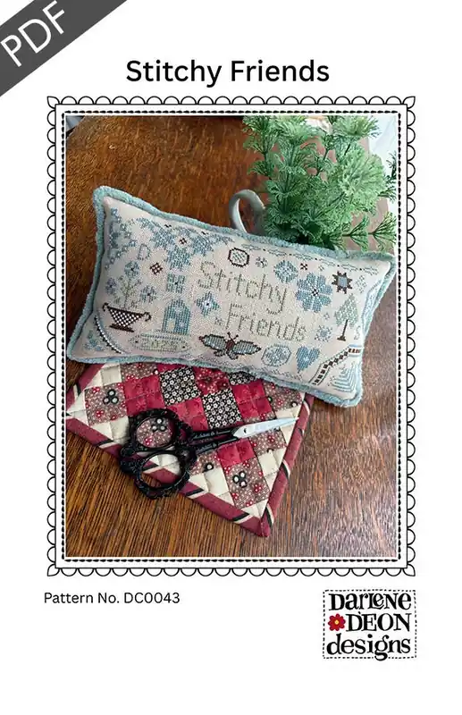 Stitchy Friends Downloadable PDF Cross Stitch Pattern | Darlene D'Eon Designs Best Choice