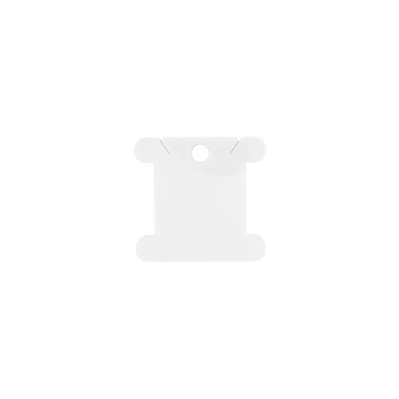 Worldwide Shipping Set of 60 White Acrylic DMC Bobbins | Pip & Chip #PIP-4Q2P