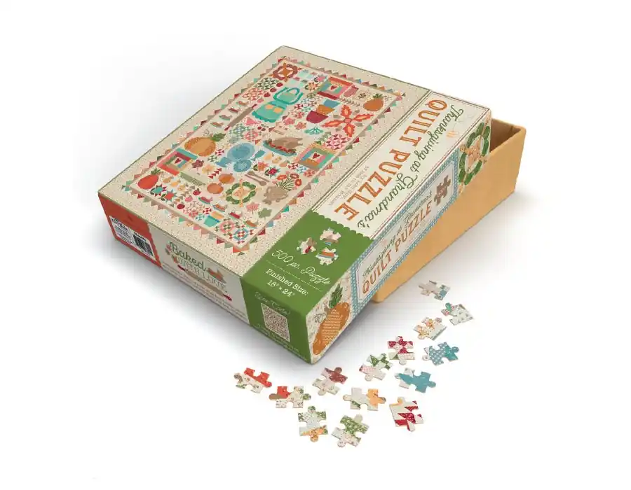 Lori Holt Baked with Love Thanksgiving at Grandma's Quilt Puzzle | Lori Holt of Bee in my Bonnet #ST-50237 Next Day Delivery