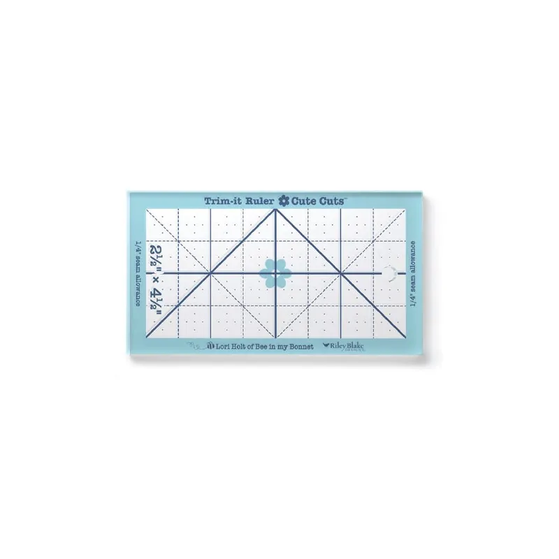 Crafted Lori Holt Cute Cuts Trim It 2.5" x 4.5" Rectangular Ruler | Bee in my Bonnet #STTI-50242