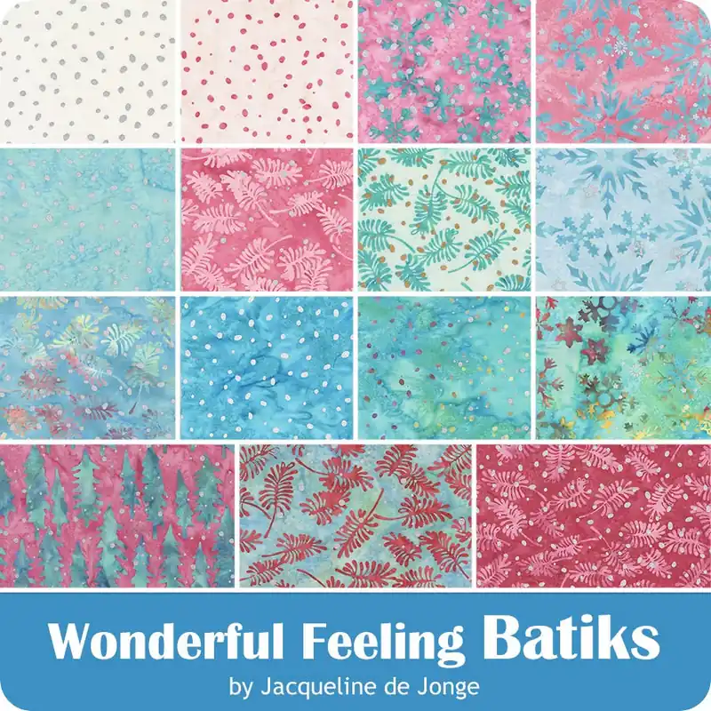 Worldwide Shipping Wonderful Feeling Batiks Fat Quarter Bundle | Jacqueline de Jonge for Anthology Fabrics