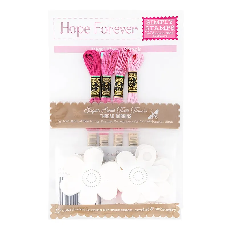 Get Yours Hope Forever DMC Thread Pack & Floss Flower Thread Bobbins | Fat Quarter Shop Exclusive