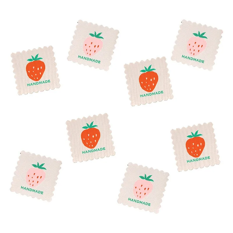 Direct From Manufacturer Scalloped Strawberry Premium Woven Sew In Labels | Minki Kim #SSWL