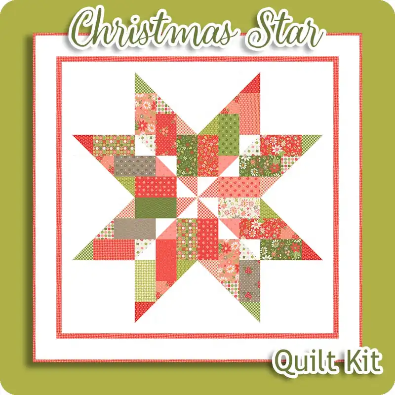 Instant Buy Christmas Star Quilt Kit | Featuring Poinsettia & Pear by Sherri & Chelsi