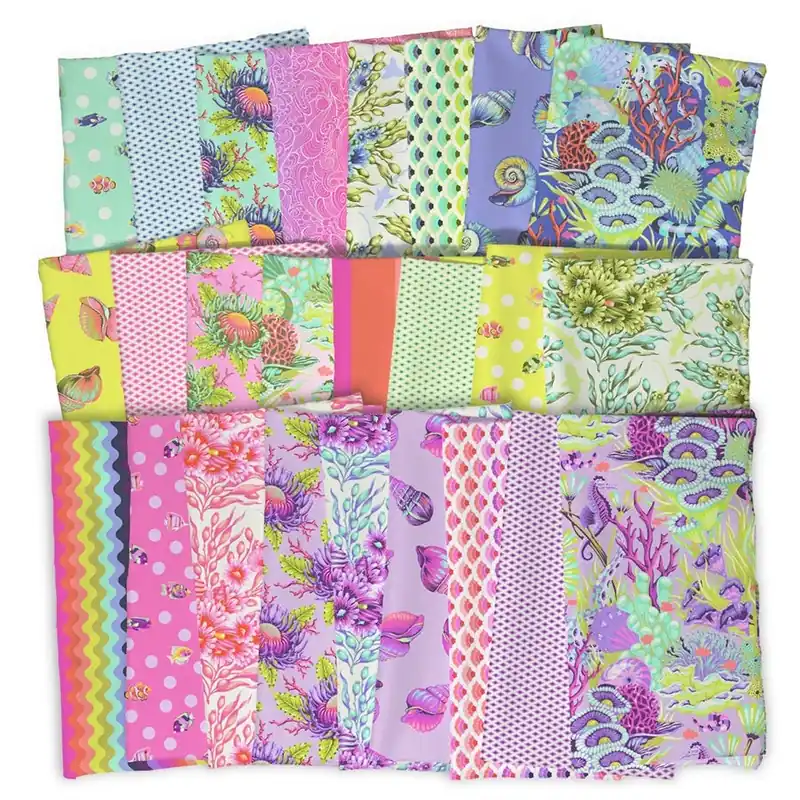 Worldwide Shipping Floral Reef Half Yard Bundle Reservation | Tula Pink for FreeSpirit Fabrics