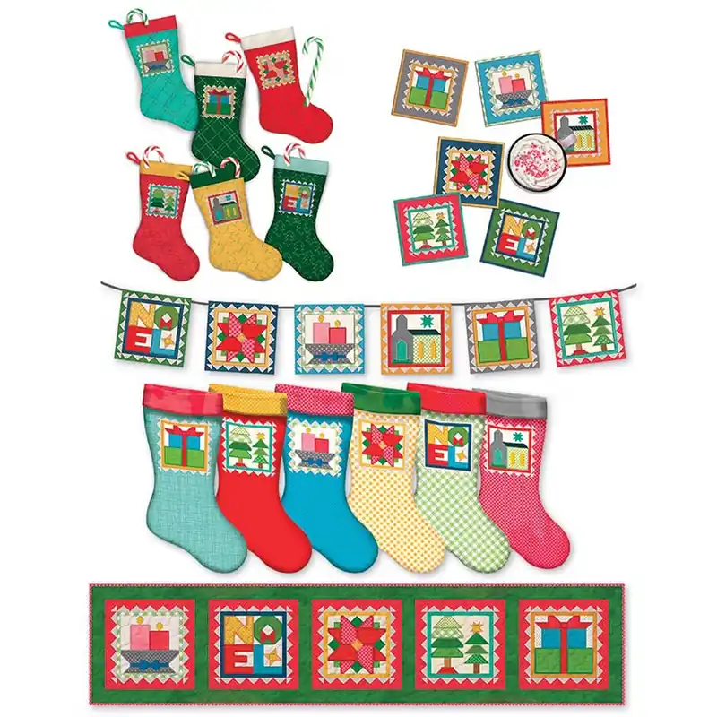 Cheap Home Town Holiday Stockings & Small Projects Machine Embroidery USB | Lori Holt of Bee in my Bonnet #ME018HTS25R5