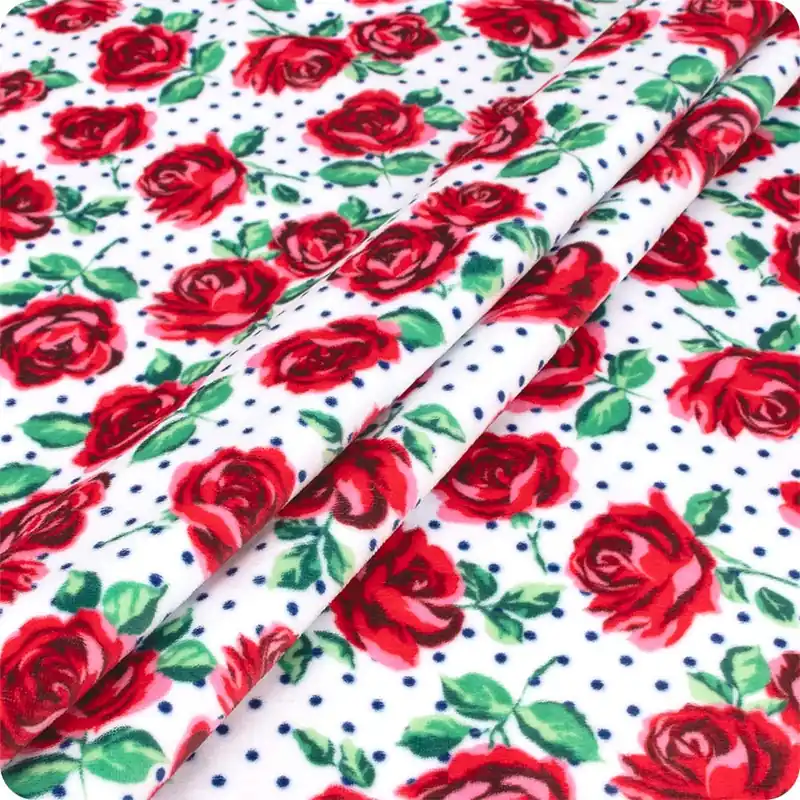 Last Chance Cottage Rose Lane Snow Briar Quilting Cuddle Low-Pile Polyester Yardage | SKU# QCCR-BRIAR-SNOW