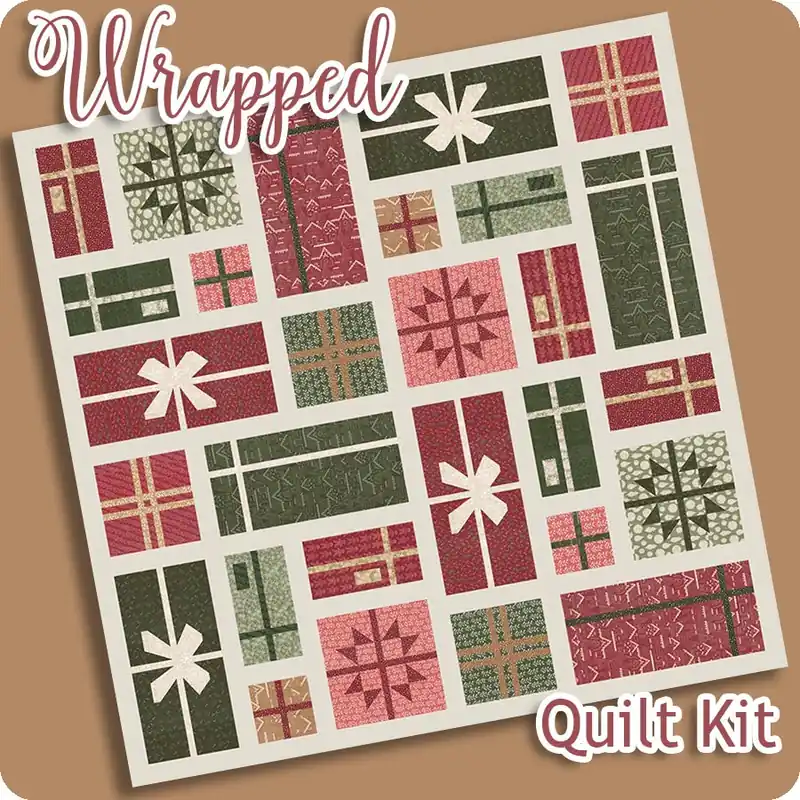 Wrapped Quilt Kit | Featuring Gingerbread Lane by Kiley's Quilt Room Fresh Stock