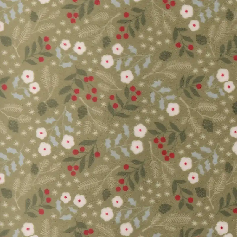 Christmas Eve Pine Winter Botanical Quilting Cuddle Low-Pile Polyester Yardage | SKU# 5181-15QC Factory Price