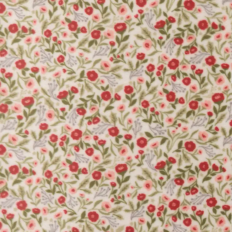 Reduced Price Christmas Eve Snow Christmas Posies Quilting Cuddle Low-Pile Polyester Yardage | SKU# 5241-11QC