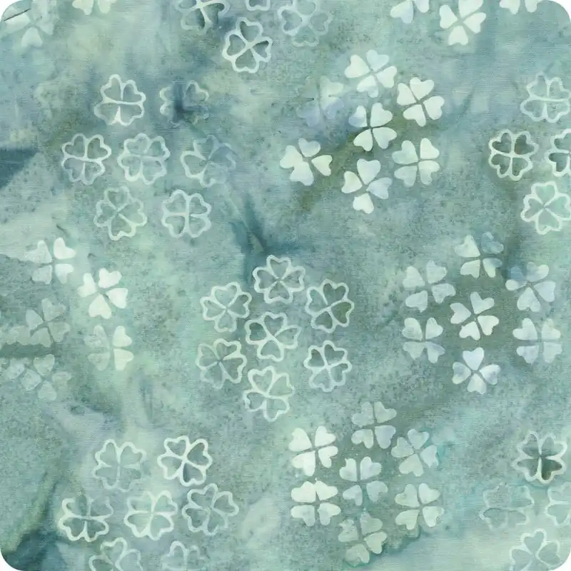 Wholesale Frosted Foliage Batiks Multi Grey Teal Iceberg Sweetheart Cluster Yardage | SKU# 912506855