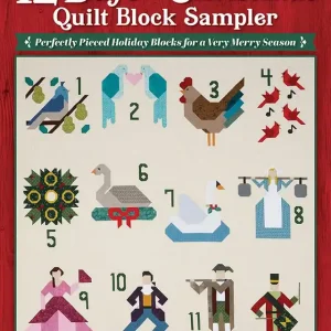 Original 12 Day of Christmas Quilt Block Sampler Quilt Book | Kelly Young #L1601