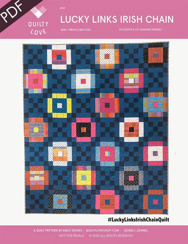 Limited Time Lucky Links Irish Chain Downloadable PDF Quilt Pattern | Quilty Love
