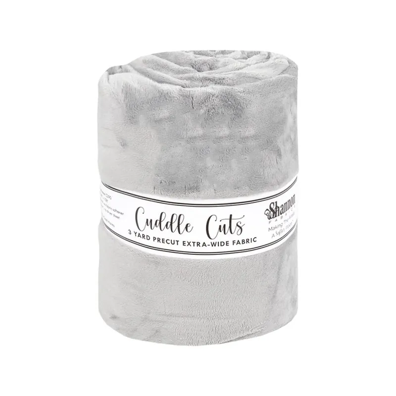Best Choice 3 Yard Cut of Cuddle 108" Extra Wide Silver Solid Yardage | SKU# CKC3110-SILVER