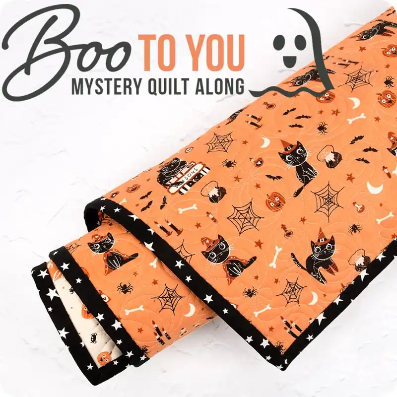 Boo to You Mystery Quilt Kit Reservation | Featuring Purrs & Boos by Elena Amo High Quality