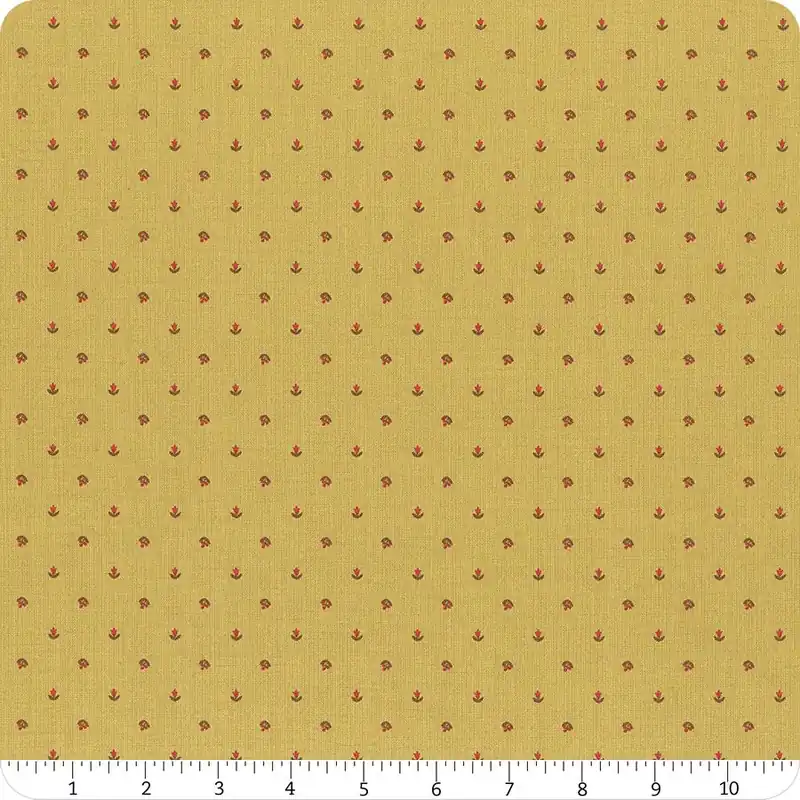 Worldwide Shipping French Market Green Flower Dot Yardage | SKU# MAS11044-G