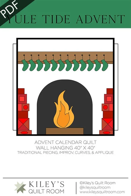 Yule Tide Advent Downloadable PDF Quilt Pattern | Kiley's Quilt Room Same Day Shipping
