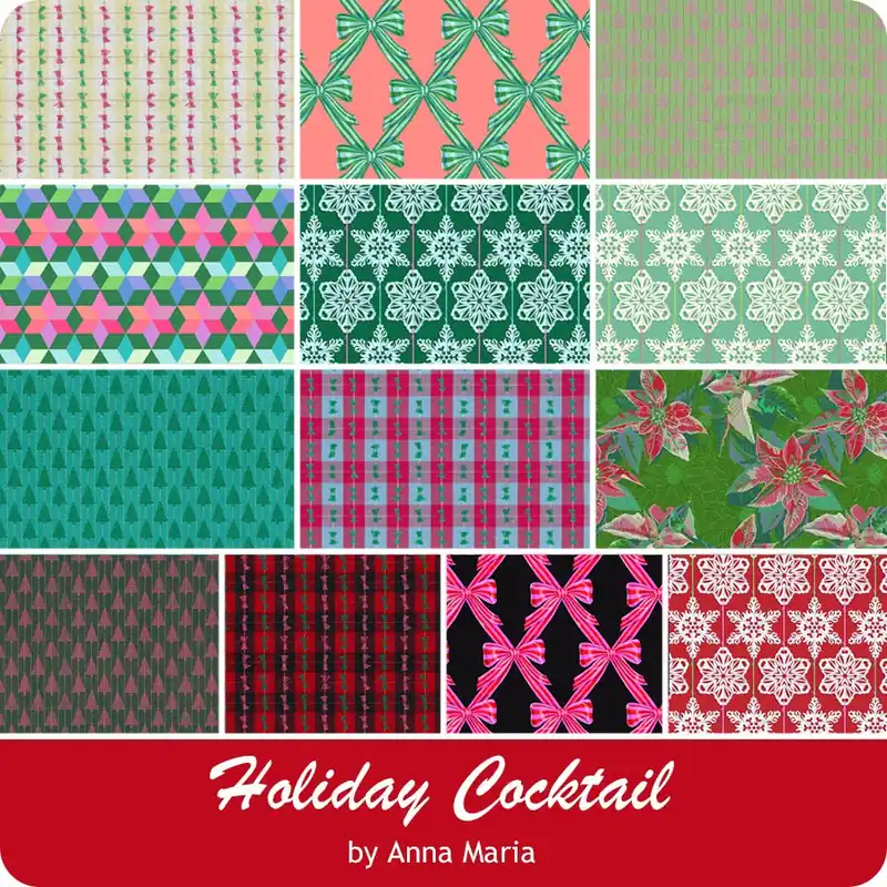 Holiday Cocktail Half Yard Bundle | Curated by Anna Maria for Northcott Fabrics New Arrival