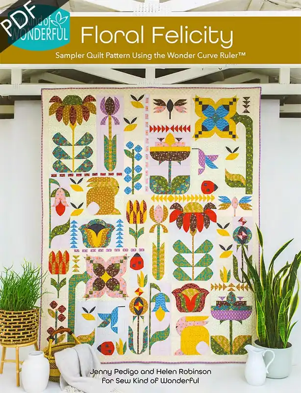 Clearance Floral Felicity Sampler Downloadable PDF Quilt Book | Sew Kind of Wonderful