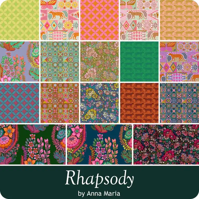Worldwide Shipping Rhapsody Yardage | Anna Maria for Northcott Fabrics
