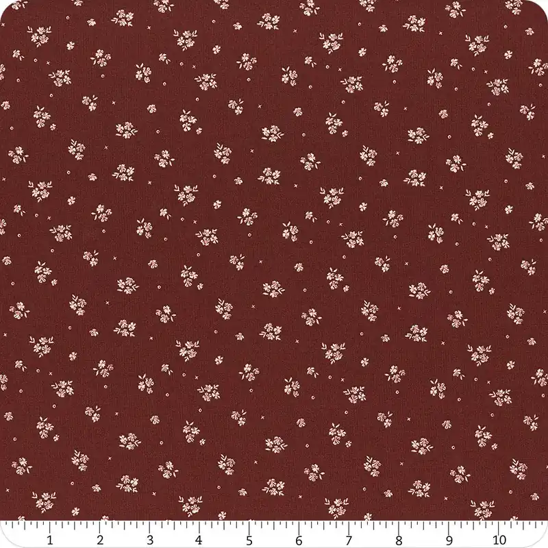 Worldwide Shipping Love You Always Maroon Ditsy Yardage | SKU# C16875-MAROON