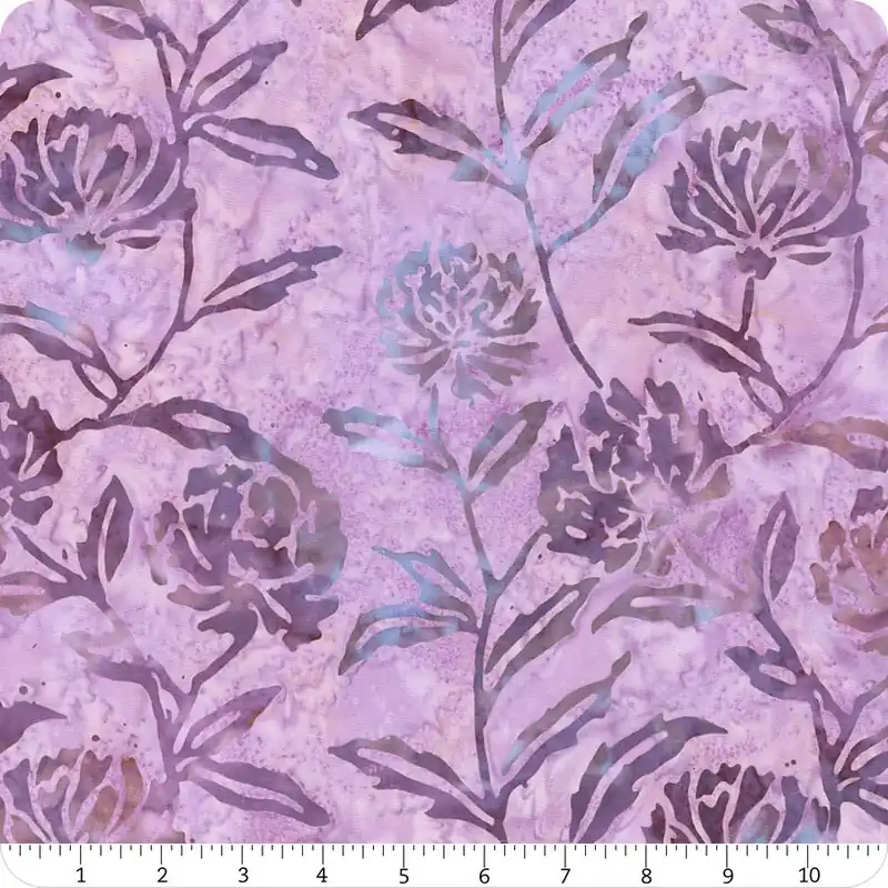 Wholesale Lilac Tonga Batiks Purple English Rose Yardage | SKU# B1390-PURPLE