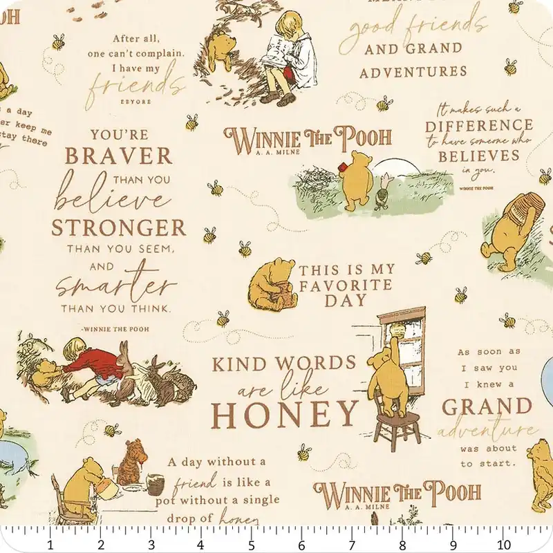Winnie the Pooh Cream Main Yardage | SKU# C17000-CREAM Exclusive Offer