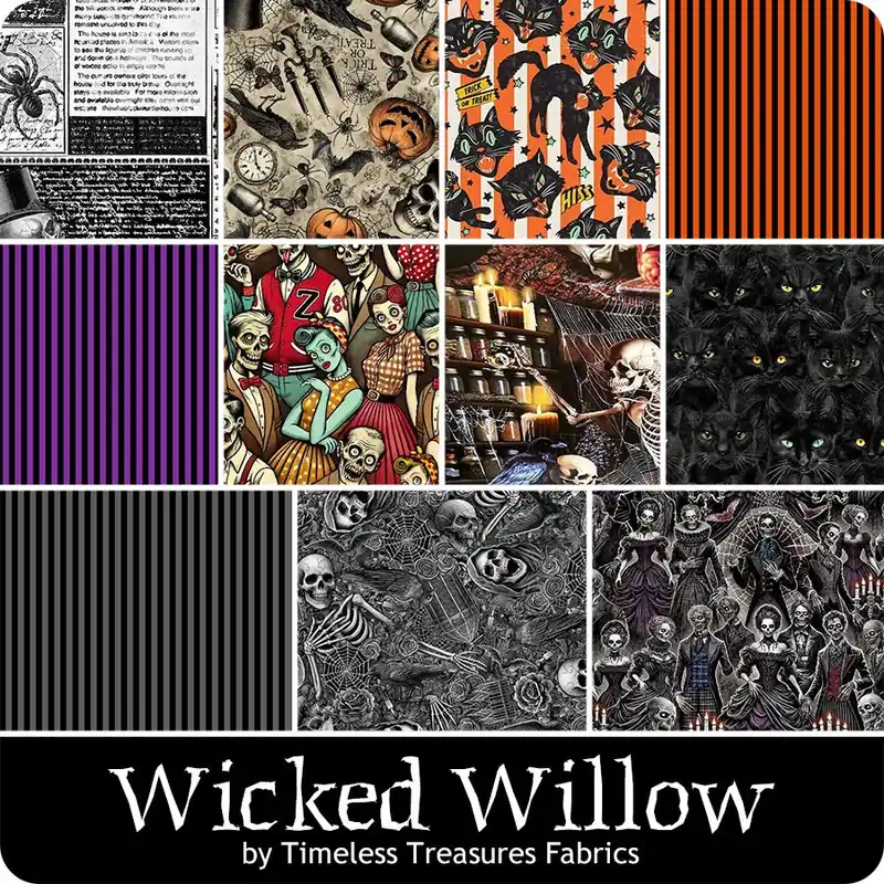 Worldwide Shipping Wicked Willow Fat Quarter Bundle | Timeless Treasures Fabrics