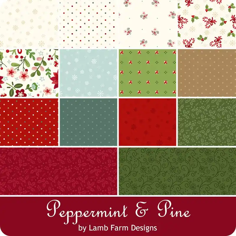 Wholesale Peppermint & Pine 2.5" Strips | Lamb Farm Designs for Marcus Fabrics
